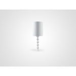 Лампа настольная на высокой резной ножке из дерева махагони