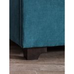 Кровать Bright Mind с обивкой из льна изумрудного цвета 200х200 см — изображение 4