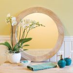 Зеркало Teak&Water круглое  (white wash)