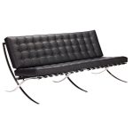 Диван Barcelona Sofa Черная Экокожа