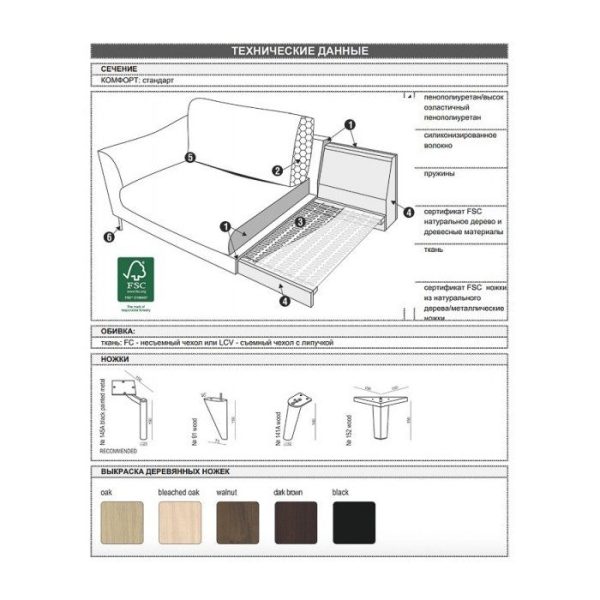 Диван KLARA серый — изображение 11
