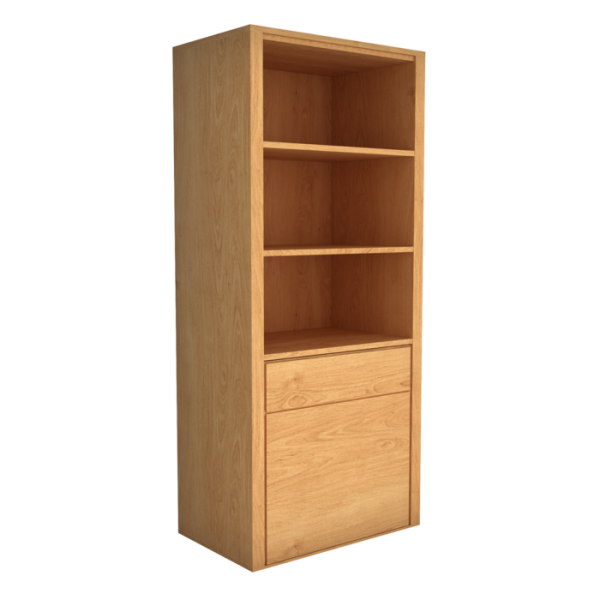 Буфет с одной дверью и открытыми полками натуральный дуб  — изображение 2