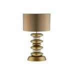  Настольная лампа Sporvil с бежевым абажуром