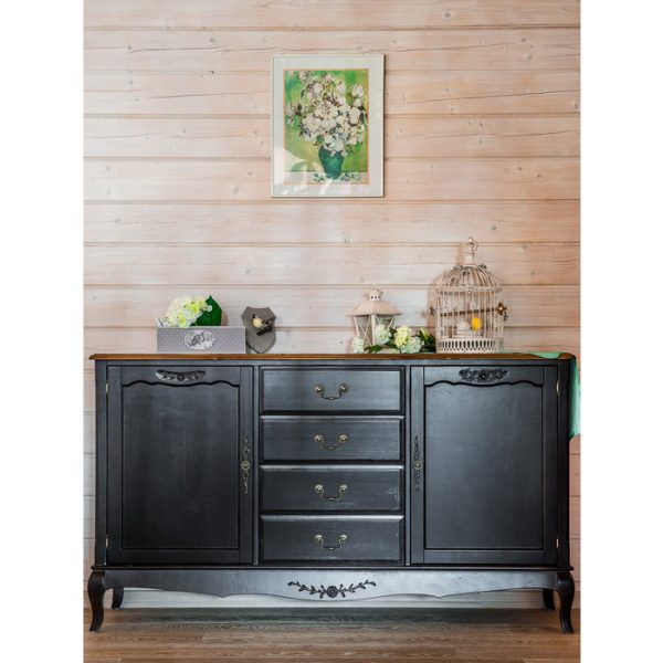 Комод двухстворчатый с четырмя ящичками на ножках — изображение 4