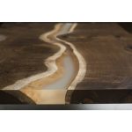 стол журнальный из массива кавказского дуба и металла — изображение 2