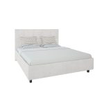 Кровать в отделке бежевым велюром Royal Black 160х200 — изображение 2