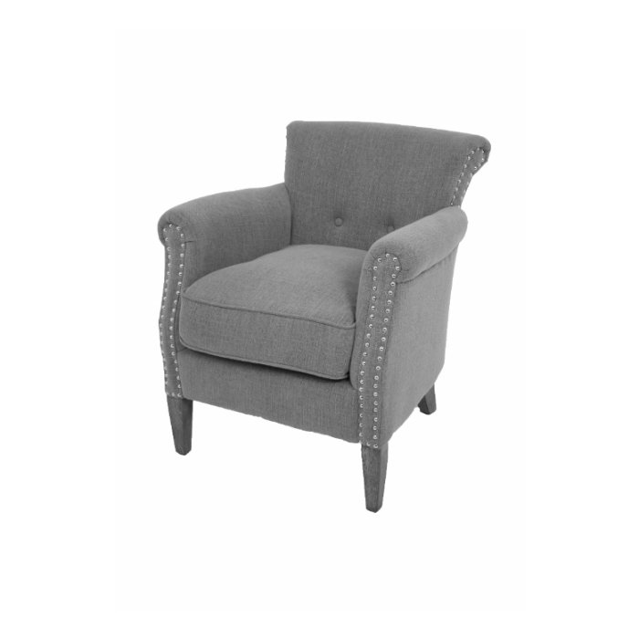 Кресло Andrate с обивкой из ткани серого цвета фото и цена, купить