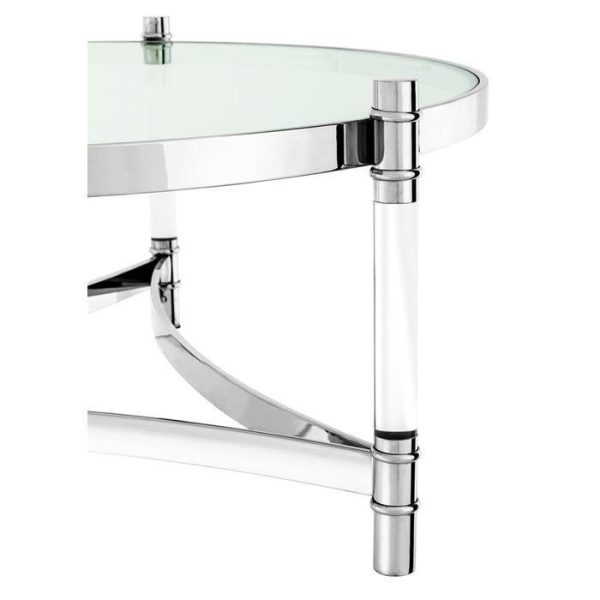 Журнальный столик  Trento с каркасом из полированной нержавеющей стали — изображение 3