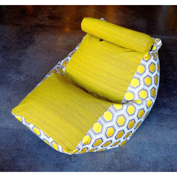 Кресло-мешок Трапеция с подголовником Золотой улей — изображение 3