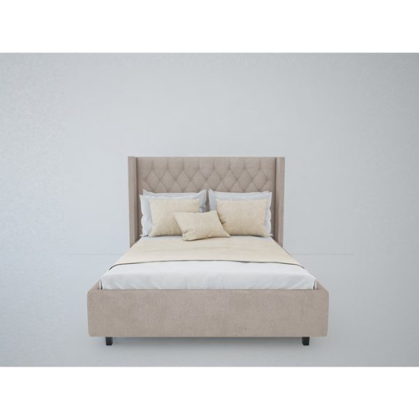 Кровать Wing-2 160x200 см Велюр Серый — изображение 4