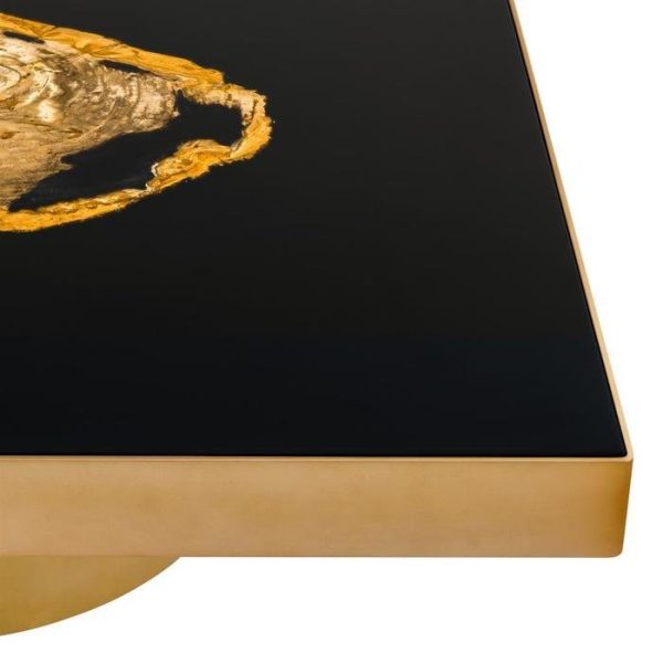 Журнальный столик  Villiers с оригинальной столешницей из окаменелой породы древесины — изображение 2