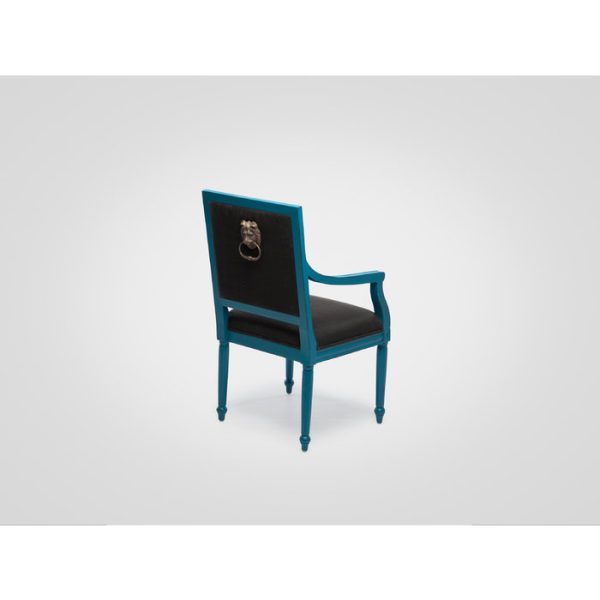 Кресло из дерева махагони с квадратной спинкой — изображение 2