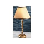 Настольная лампа Renzo Del Ventisette с абажуром цвета слоновой кости с золотым кантом  — изображение 2