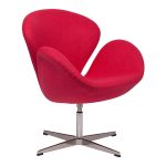 Кресло Swan Кресло Swan Chair Ярко-красная Шерсть — изображение 3