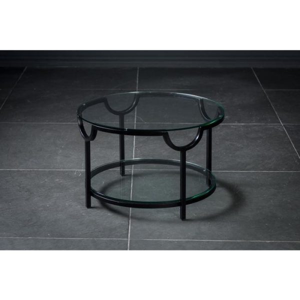 Столик кофейный Олдем с круглой столешницей из стекла  — изображение 4