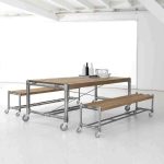 Стол обеденный d-Bodhi Kasting на колесиках со стопором