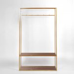 Вешалка в прихожую Hallra 2 gold американский орех