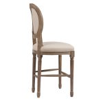 Барный стул Vintage French Round Кремовый Лен — изображение 4