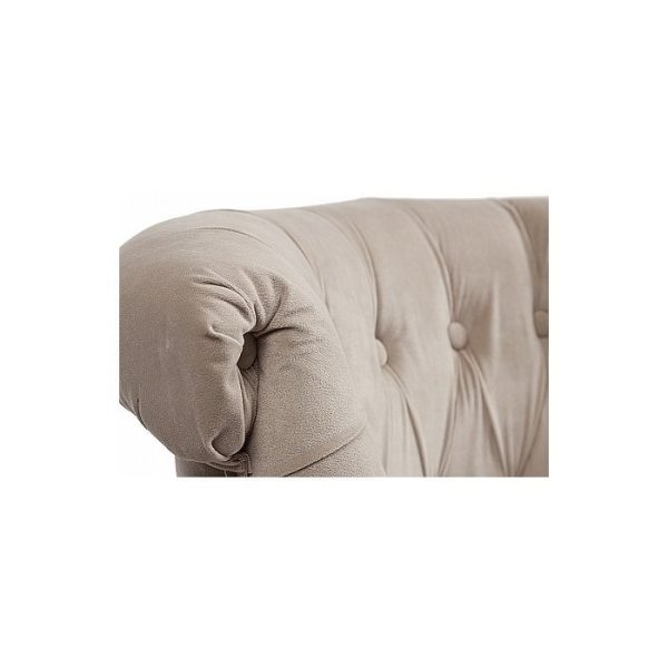 Кресло Amelie French Country Chair Серо-бежевый Вельвет — изображение 2