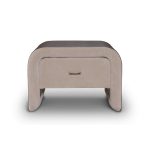 Тумба Meridian с обивкой из вельвета и кожи — изображение 2