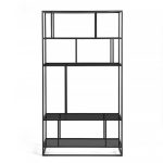 Стеллаж Makella black черное стекло