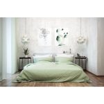 Комплект постельного белья семейный  с простыней 180х200 Фисташковый