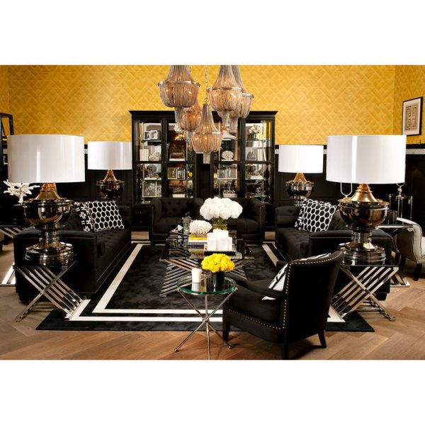 Прикроватный кофейный столик  Side Table Donna из полированной нержавеющей стали — изображение 2