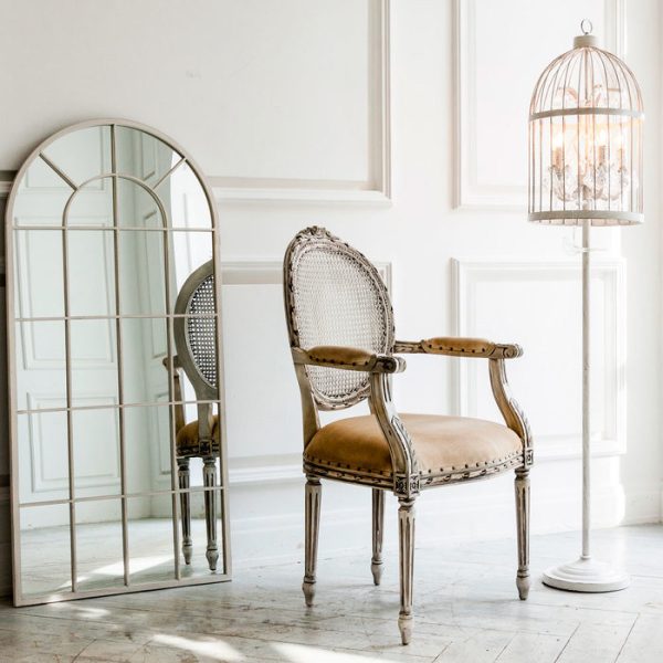 Настенное зеркало «Оранжери» (белый антик) — изображение 2