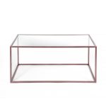 Журнальный стол London copper прозрачное стекло