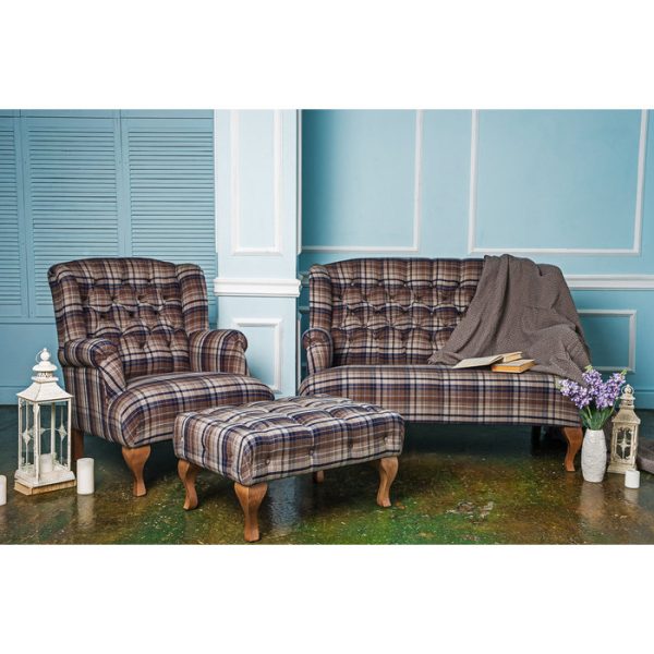 диван 2-х местный из дерева и ткани — изображение 5