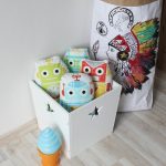 Деревянный ящик для игрушек, белый со звездочкой — изображение 3