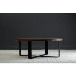 Журнальный столик из массива кавказского дуба и металла — изображение 2