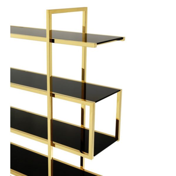 Стеллаж  Soto с полками из плотного стекла черного цвета — изображение 2
