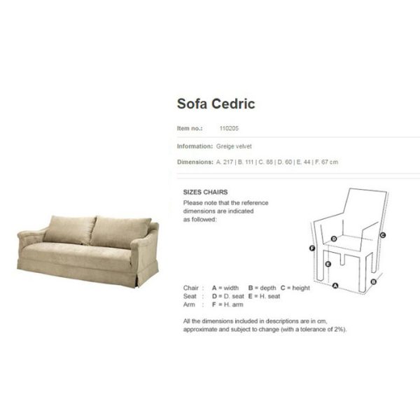 Диван  Sofa Cedric с подушками  — изображение 3