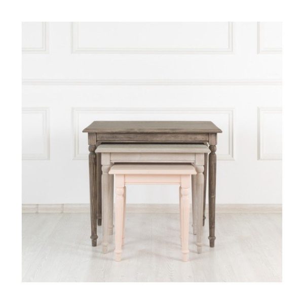 Журнальный столик (3 шт) Lazare из массива дерева — изображение 2