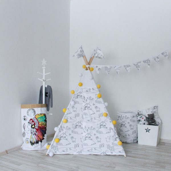 Тканевая корзина-раскраска Painter из 100% хлопка — изображение 3