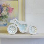 Ночник Мотоцикл светло-голубой	