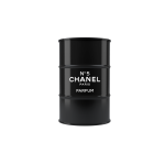 Журнальный столик-бочка CHANEL XL BLACK из металла 