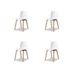 НАБОР ИЗ 4Х СТУЛЬЕВ CLAUDIO BELLINI НА ДЕРЕВЯННЫХ НОЖКАХ