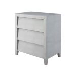 Комод Colby с обивкой из светло-серой кожи