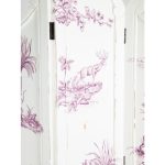 Ширма расписная из дерева махагони, украшена росписью ручной работы 190x120x3 см — изображение 2