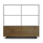  стеллаж Roh белый/орех Spot On Square