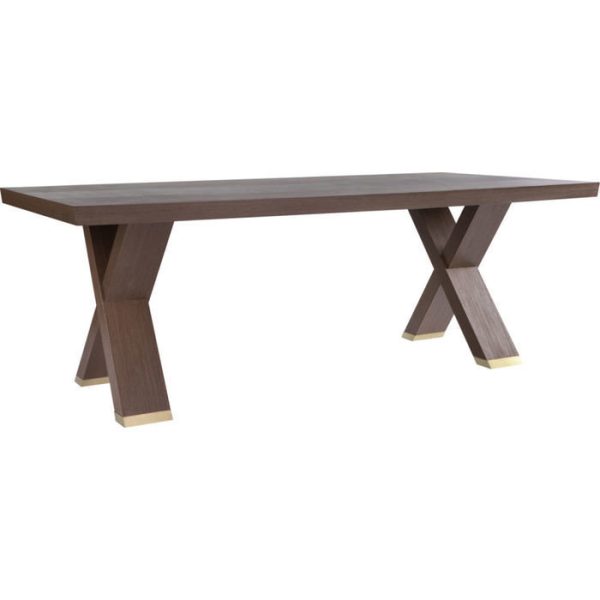 Стол обеденный из натурального темного дерева — изображение 2