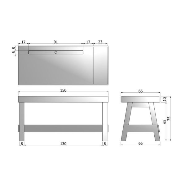 Письменный стол  GROOVING DESK WHITE — изображение 4