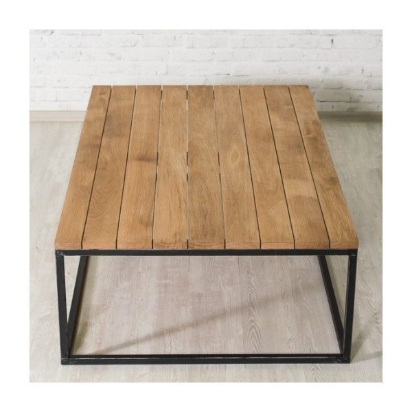 Журнальный столик Liverpool из массива дуба и металла  — изображение 4