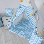 Стеганый игровой коврик Blue Zigzag 110х110 — изображение 5