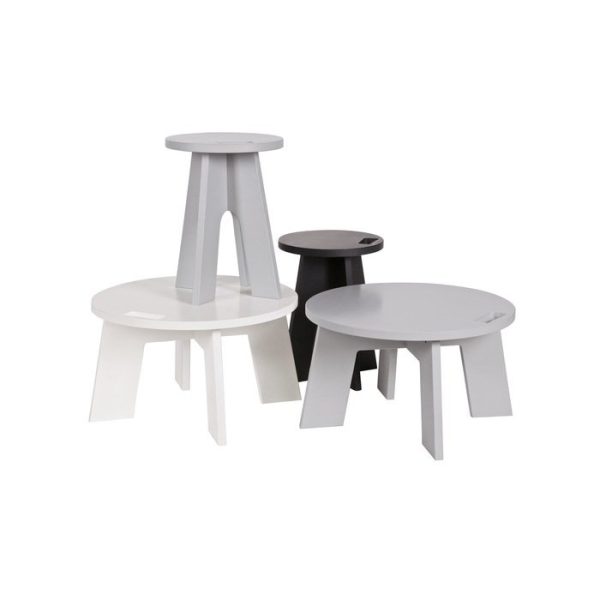 Стол журнальный  GRIP VT COFFEETABLE LIGHT GREY из массива дерева — изображение 2