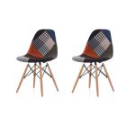 НАБОР ИЗ 2-Х СТУЛЬЕВ НА ДЕРЕВЯННЫХ НОЖКАХ