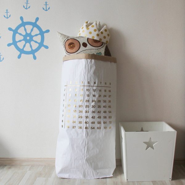 Деревянный ящик для игрушек, белый со звездочкой — изображение 5