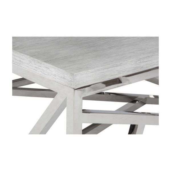 Стол журнальный Geometric на металлическом основании с деревянной столешницей  — изображение 5